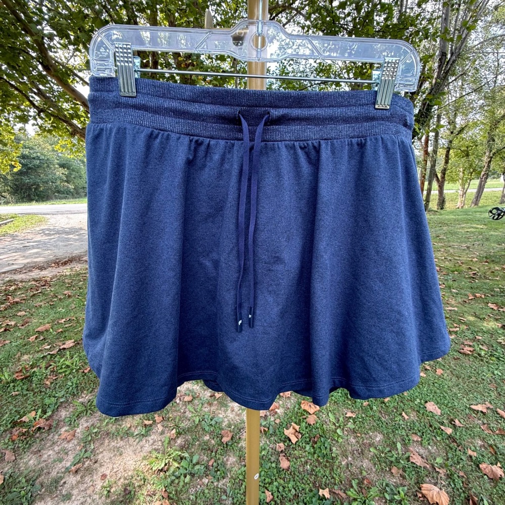 Fabletics Navy Heather Active Skort with Liner Pocket XL Athleisure Casual Sport